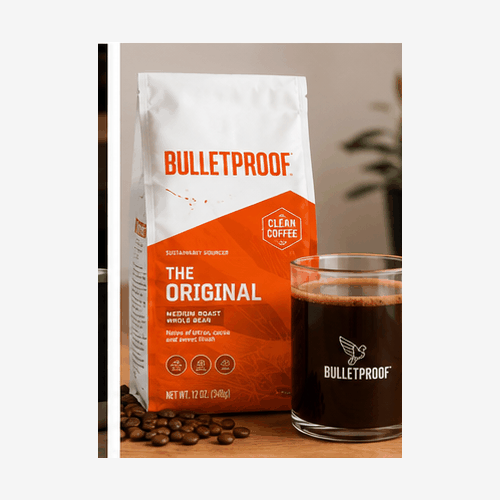 Bulletproof Coffee brand with brewed coffee